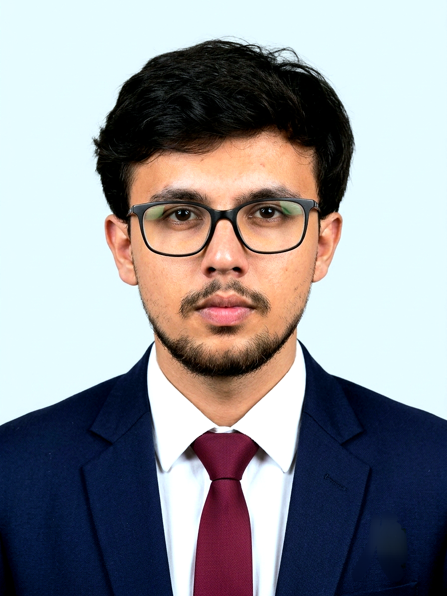 Portrait of Onkar Kandekar in a navy suit